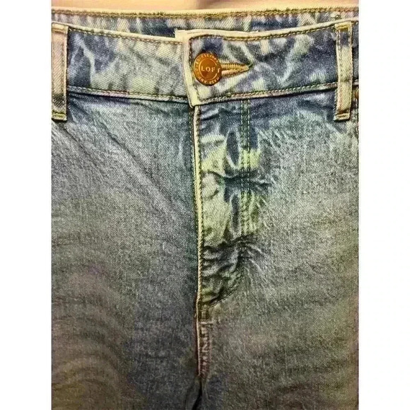Loft Women's High Rise Straight Leg Distressed Jeans Size 18 Blue Denim - Picture 7 of 16